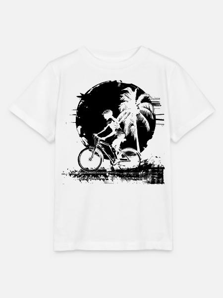 Radfahrerin Mädchen - Stanley/Stella Kinder T-Shirt MINI CREATOR - Weiß