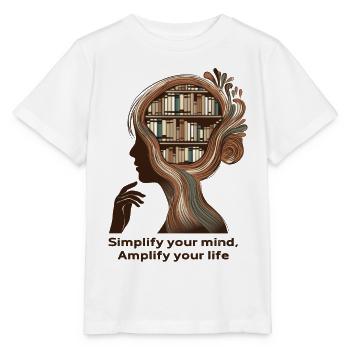 Simplify your mind Mindfulness Design - Stanley/Stella MINI CREATOR Kids’ T-Shirt - white - Front - Maike (125cm)
