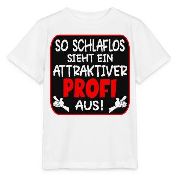 SCHLAFLOSER PROFI BERUFE - Stanley/Stella Kinder T-Shirt MINI CREATOR  - Weiß - Vorne - Maike (125cm)