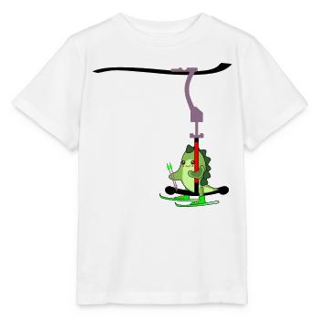 REMONTÉE MÉCANIQUE ENFANTS SKI DINOSAURE - T-shirt bio MINI CREATOR Stanley/Stella Enfant - blanc - Devant - Maike (125cm)