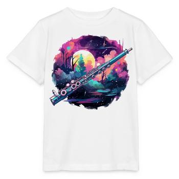 Flöte - Stanley/Stella Kinder T-Shirt MINI CREATOR  - Weiß - Vorne - Maike (125cm)