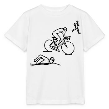 Croquis de triathlète - T-shirt bio MINI CREATOR Stanley/Stella Enfant - blanc - Devant - Maike (125cm)