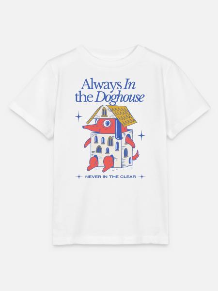 Always in the Doghouse – Lustiger Dackel Cartoon - Stanley/Stella Kinder T-Shirt MINI CREATOR - Weiß