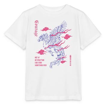 Courage – Phönix der Wiedergeburt - Stanley/Stella Kinder T-Shirt MINI CREATOR  - Weiß - Vorne - Maike (125cm)