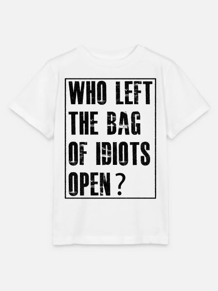 who left the bag - Stanley/Stella Kinder T-Shirt MINI CREATOR  - Weiß