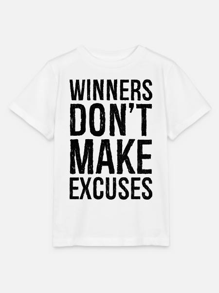 winners don't make excuses - Stanley/Stella Kinder T-Shirt MINI CREATOR - Weiß