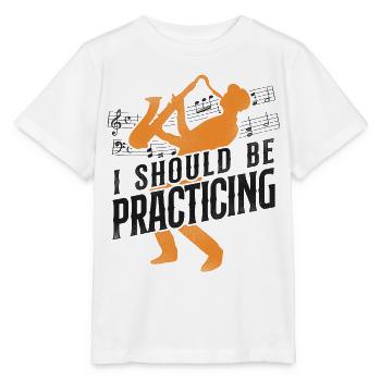 Saxophones que je devrais pratiquer - T-shirt bio MINI CREATOR Stanley/Stella Enfant - blanc - Devant - Maike (125cm)