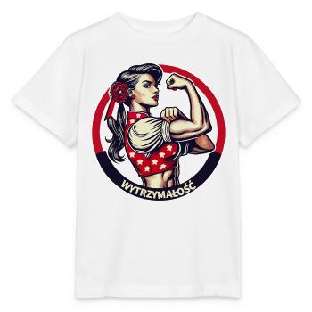 Strength strong woman Polish woman Poland retro gift - Stanley/Stella MINI CREATOR Kids’ T-Shirt - white - Front - Maike (125cm)