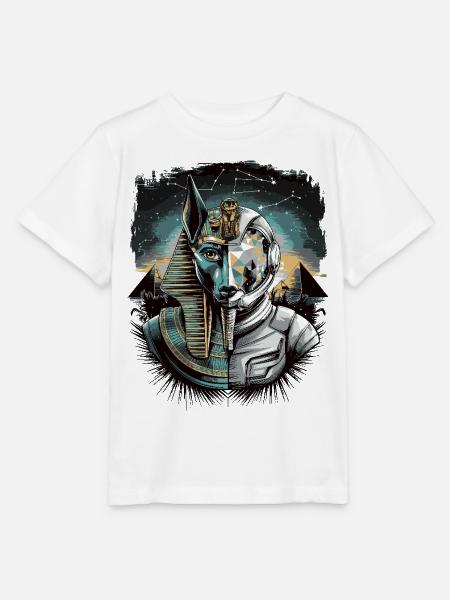 Antiker Astronaut Anubis Futuristische Weltraumgottheit - Stanley/Stella Kinder T-Shirt MINI CREATOR - Weiß
