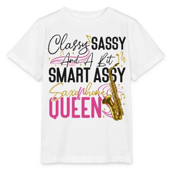 Saxophone Classy Sassy And A Bit - Stanley/Stella MINI CREATOR Kids’ T-Shirt - white - Front - Maike (125cm)