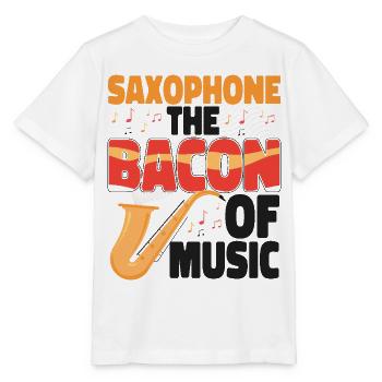 Saxophones Saxophones The Bacon Of - Stanley/Stella MINI CREATOR Kids’ T-Shirt - white - Front - Maike (125cm)