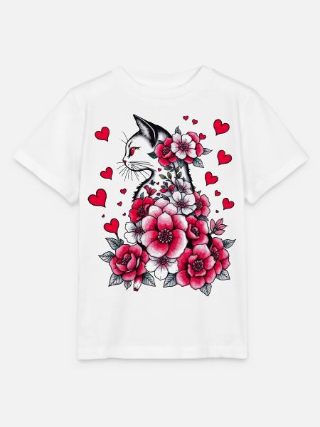 Weiße Katze - Stanley/Stella Kinder T-Shirt MINI CREATOR - Weiß