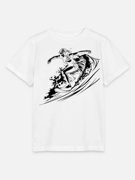 Surfen Mädchen - Stanley/Stella Kinder T-Shirt MINI CREATOR - Weiß