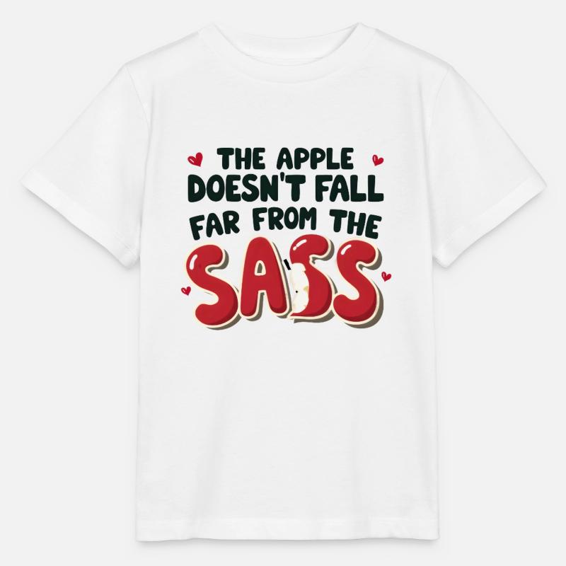 La pomme ne tombe pas loin de l’insolence - T-shirt bio MINI CREATOR Stanley/Stella Enfant - blanc