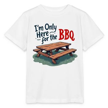 Only Here for the BBQ - Stanley/Stella Kinder T-Shirt MINI CREATOR  - Weiß - Vorne - Maike (125cm)