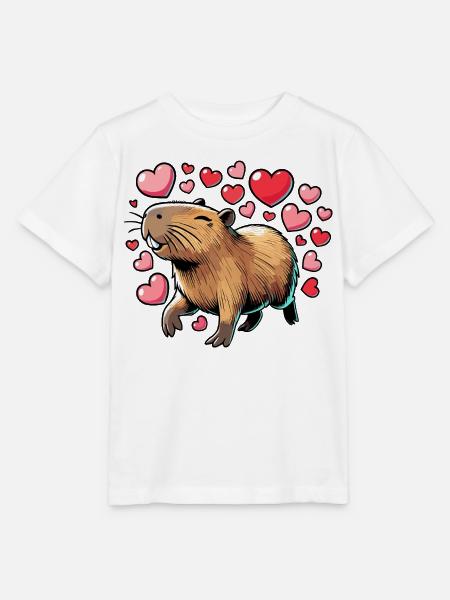 Capybara Liebe – Süßes und Charmantes Design - Stanley/Stella Kinder T-Shirt MINI CREATOR  - Weiß