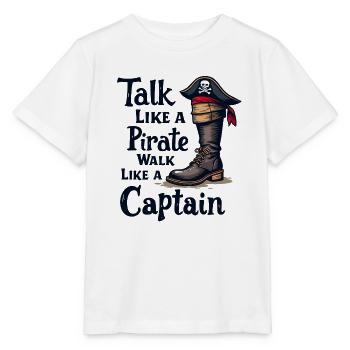 Parler comme un pirate, marcher comme un capitaine - T-shirt bio MINI CREATOR Stanley/Stella Enfant - blanc - Devant - Maike (125cm)