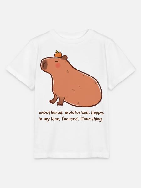 Entspanntes Capybara – Flourishing Mood - Stanley/Stella Kinder T-Shirt MINI CREATOR  - Weiß