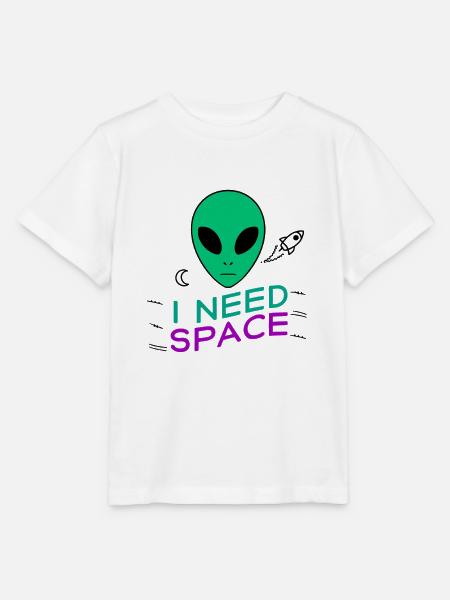 I Need Space - Stanley/Stella Kinder T-Shirt MINI CREATOR  - Weiß