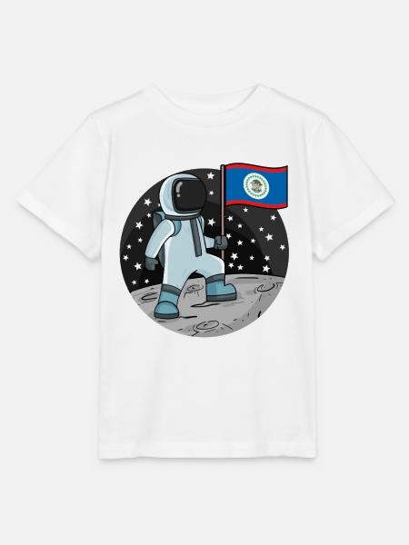 Astronaut Fahne Belize - Stanley/Stella Kinder T-Shirt MINI CREATOR - Weiß