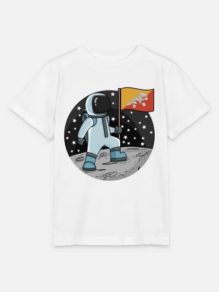 Astronaut Fahne Bhutan - Stanley/Stella Kinder T-Shirt MINI CREATOR - Weiß