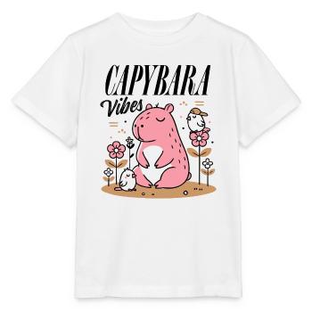 Capybara détendu avec des amis - T-shirt bio MINI CREATOR Stanley/Stella Enfant - blanc - Devant - Maike (125cm)