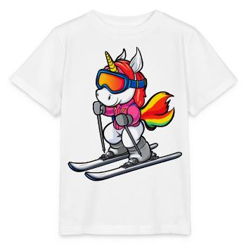 Licorne de ski - T-shirt bio MINI CREATOR Stanley/Stella Enfant - blanc - Devant - Maike (125cm)