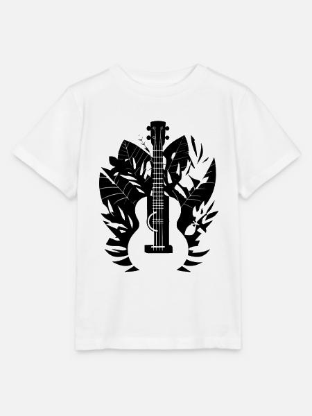Lustige Ukulele - Stanley/Stella Kinder T-Shirt MINI CREATOR - Weiß