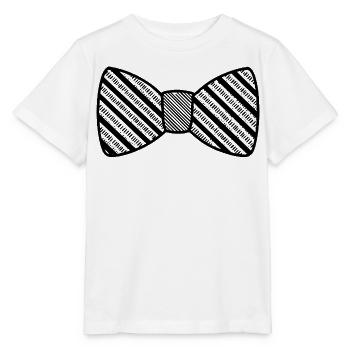 Noeud papillon - T-shirt bio MINI CREATOR Stanley/Stella Enfant - blanc - Devant - Maike (125cm)