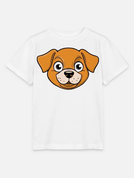 Fröhliches Bild eines Hundekopfes - Stanley/Stella Kinder T-Shirt MINI CREATOR  - Weiß