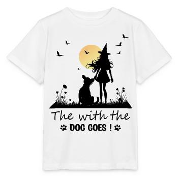 Qui va avec le chien ! - T-shirt bio MINI CREATOR Stanley/Stella Enfant - blanc - Devant - Maike (125cm)