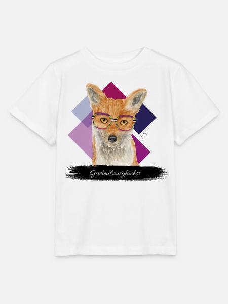JvG Fuchs "Gscheid ausgfuchst" - Stanley/Stella Kinder T-Shirt MINI CREATOR - Weiß