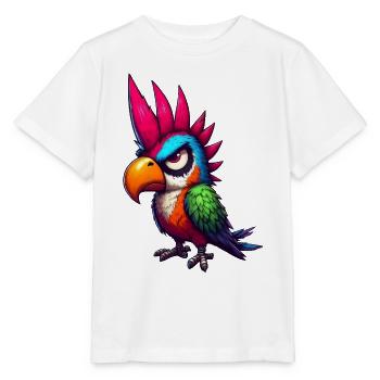 Punk Papagei - Stanley/Stella Kinder T-Shirt MINI CREATOR  - Weiß - Vorne - Maike (125cm)