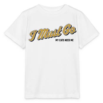 I Must Go – Minimalist Statement - Stanley/Stella MINI CREATOR Kids’ T-Shirt - white - Front - Maike (125cm)