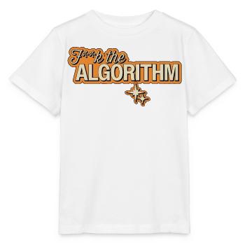 Fk the Algorithm – Digitale Rebellion - Stanley/Stella Kinder T-Shirt MINI CREATOR  - Weiß - Vorne - Maike (125cm)