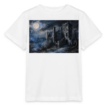 Poster Illustration Paysage médiéval en ruine - T-shirt bio MINI CREATOR Stanley/Stella Enfant - blanc - Devant - Maike (125cm)