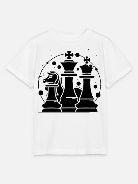 Schachfiguren Comic Look - Stanley/Stella Kinder T-Shirt MINI CREATOR - Weiß