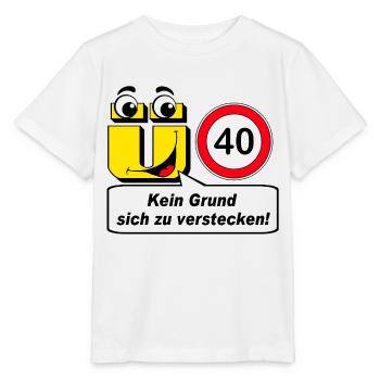 40e anniversaire, plus de 40 ans aucune raison de .......... - T-shirt bio MINI CREATOR Stanley/Stella Enfant - blanc - Devant - Maike (125cm)