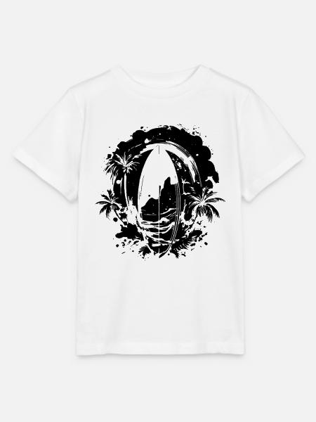 Surfbrett Zeichnung - Stanley/Stella Kinder T-Shirt MINI CREATOR - Weiß