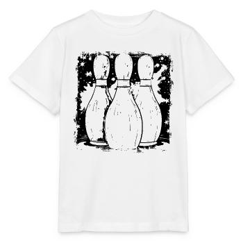 Bowling Pins Drawing - Stanley/Stella MINI CREATOR Kids’ T-Shirt - white - Front - Maike (125cm)