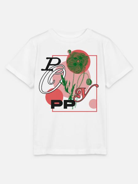 Botanische Mohn-Poesie - Stanley/Stella Kinder T-Shirt MINI CREATOR  - Weiß