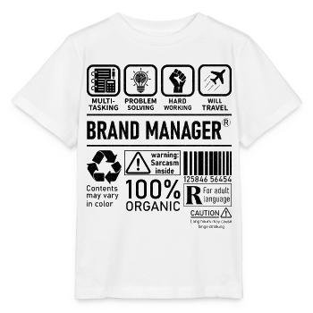 Brand Manager résolution de problèmes multitâches - T-shirt bio MINI CREATOR Stanley/Stella Enfant - blanc - Devant - Maike (125cm)