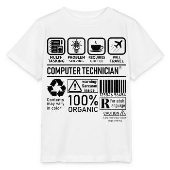 Computer Technician multi tasking problem solving - Stanley/Stella MINI CREATOR Kids’ T-Shirt - white - Front - Maike (125cm)