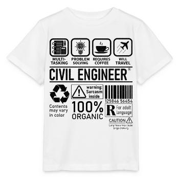 Civil Engineer multi tasking problem solving - Stanley/Stella MINI CREATOR Kids’ T-Shirt - white - Front - Maike (125cm)