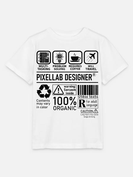 Pixellab Designer multi tasking problem solving - Stanley/Stella Kinder T-Shirt MINI CREATOR  - Weiß