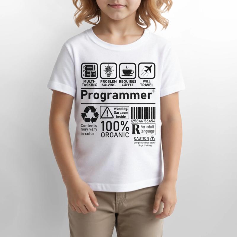 Programmeur multitâche, la résolution de problèmes nécessite T-shirt bio MINI CREATOR Stanley/Stella Enfant