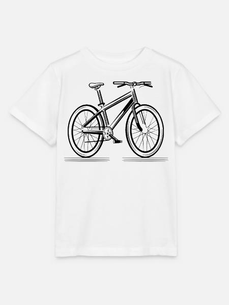 Fahrrad Skizze - Stanley/Stella Kinder T-Shirt MINI CREATOR  - Weiß