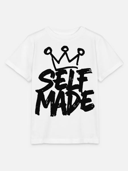 Self Made - Handschriftliches Motivationsdesign - Stanley/Stella Kinder T-Shirt MINI CREATOR - Weiß