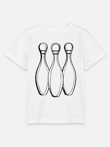 Bowling Line Art - Stanley/Stella Kinder T-Shirt MINI CREATOR - Weiß