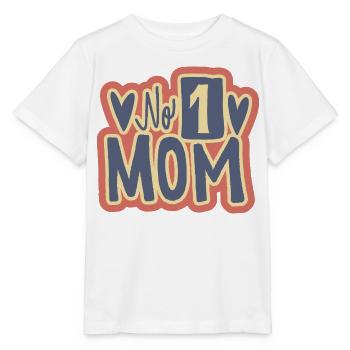 No. 1 Mom Vintage-Motiv - Stanley/Stella Kinder T-Shirt MINI CREATOR  - Weiß - Vorne - Maike (125cm)
